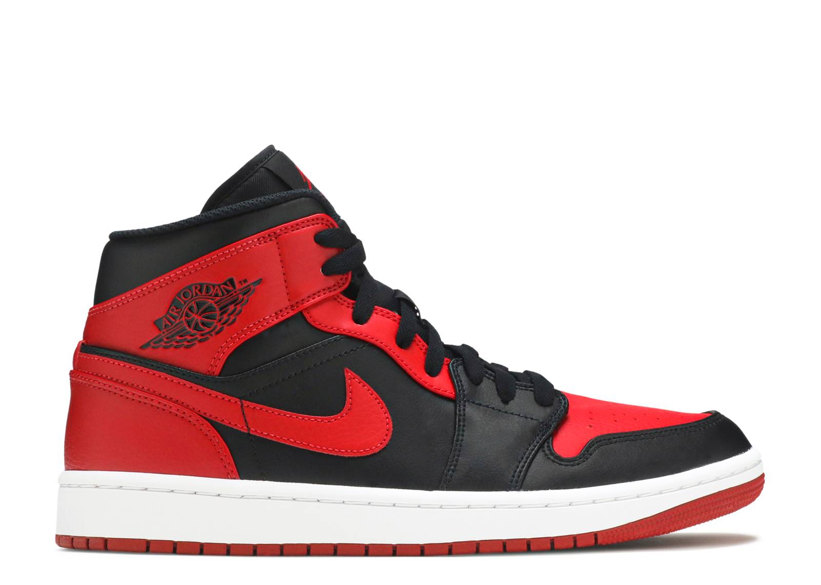 Air Jordan 1 Mid 'Banned'Color:Red,Size:3.5
