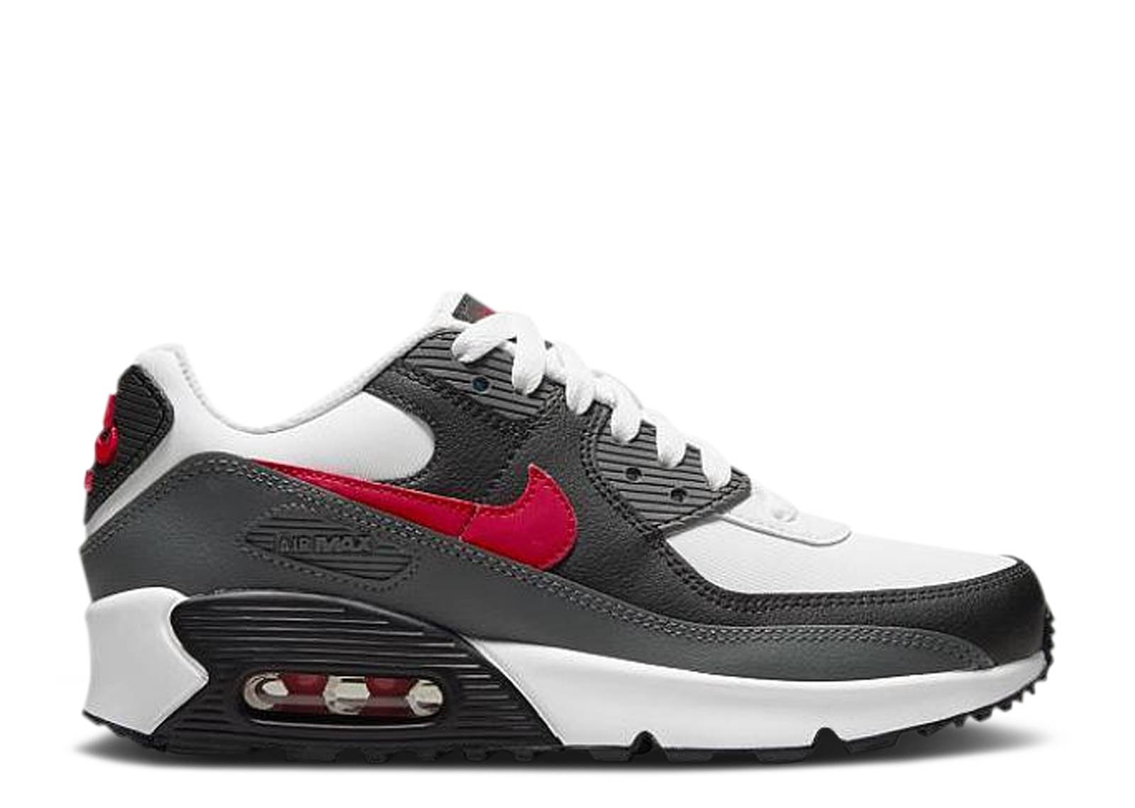 Air Max 90 Leather GS 'Iron Grey University Red'