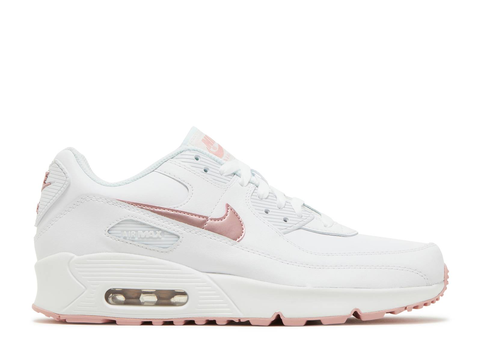 Air Max 90 Leather GS 'White Pink Glaze'