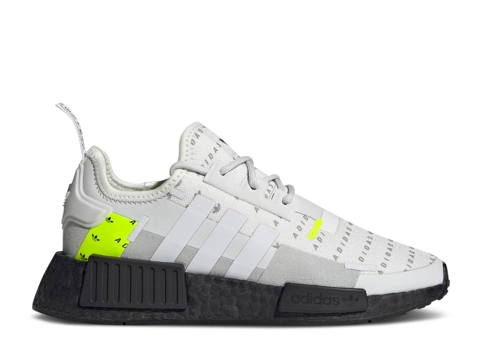 NMD_R1 J 'All Over Logo - White Team Solar Yellow'