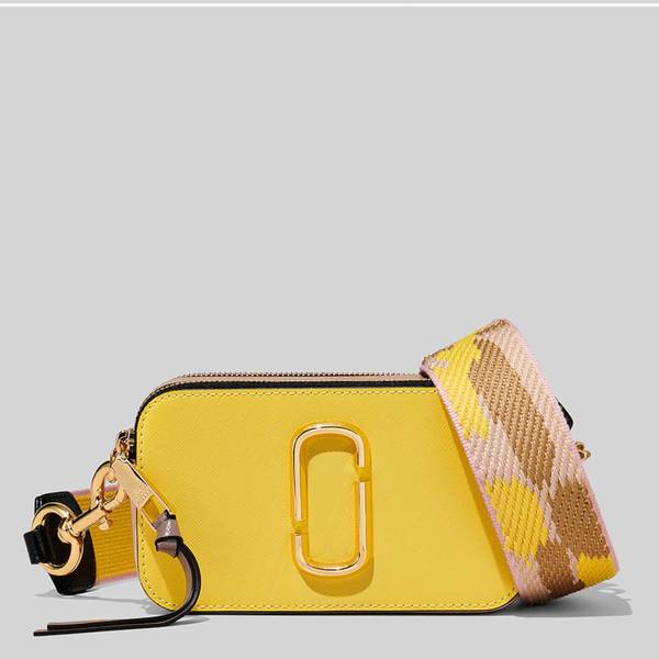 Marc Jacobs Women's Snapshot Bi Colour Crossbody Bag - Yellow Cream Multi