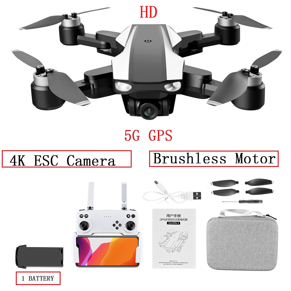 S105 GPS Drone 5G Wifi Professional 6K HD Double Camera Brushless Motor Drones Stabilier Distance 1.2km Flight 30 Min Rc Dron ToOrigin:China,Type:white