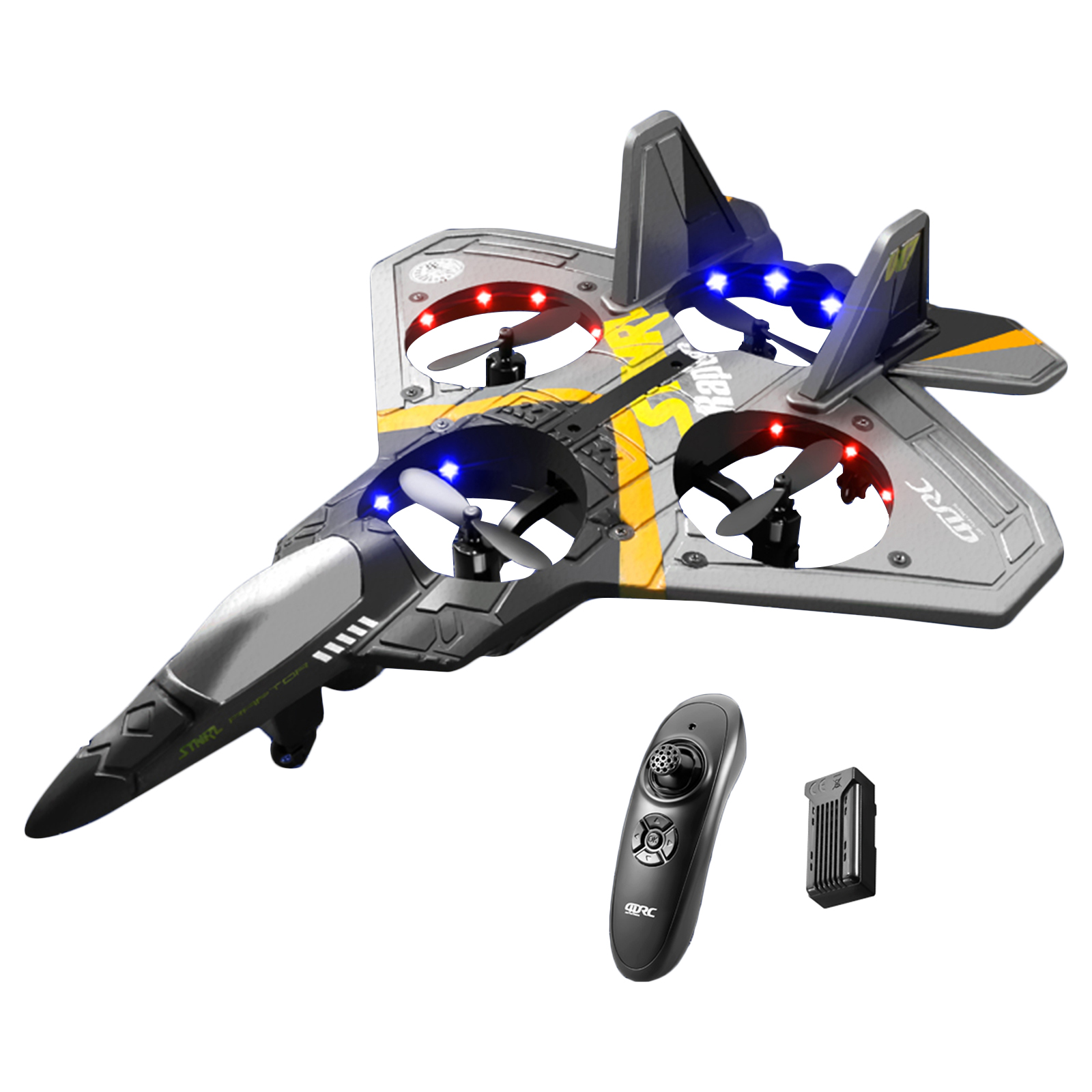 V17 RC Remote Control Airplane 2.4G 6CH Remote Control Fighter Hobby Plane Glider Airplane EPP Foam Toys RC drone Kids GiftOrigin:China,Type:white