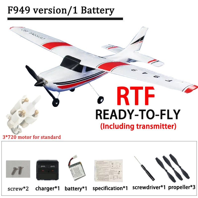 WLtoys F949 2.4G 3D6G 3Ch RC Airplane Fixed Wing Plane Outdoor Toys Drone RTF Upgrade Version Digital Servo F949S With GyroscopeOrigin:China,Type:white