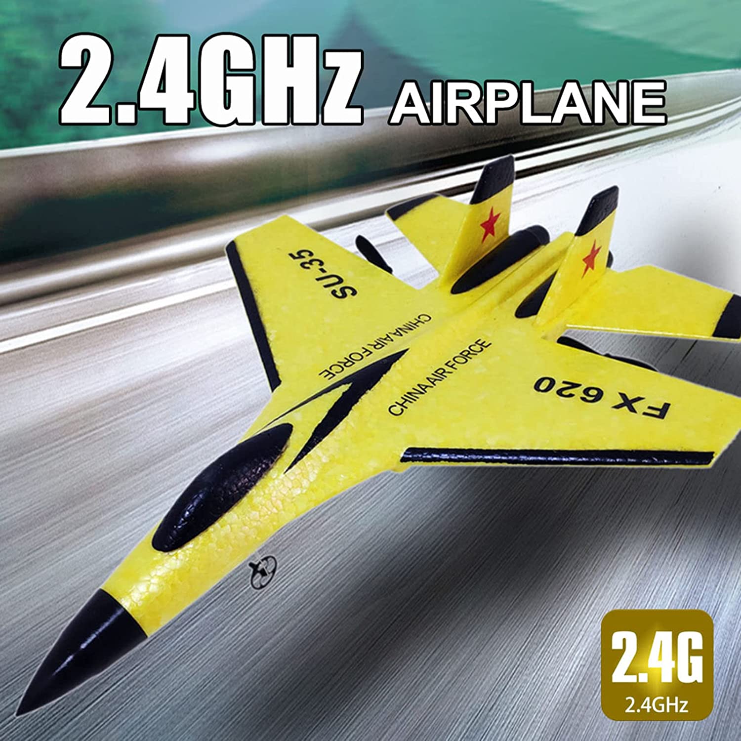 FX620 RC Airplane 2.4GHz Remote Control Airplane SU-35Pro RC Glider EPP Aircraft Model Outdoor Flight Toys for Kids Adults