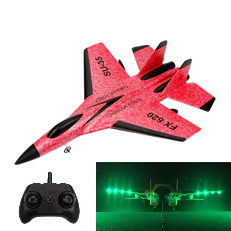 FX620 RC Airplane 2.4GHz Remote Control Airplane SU-35Pro RC Glider EPP Aircraft Model Outdoor Flight Toys for Kids AdultsType:Red