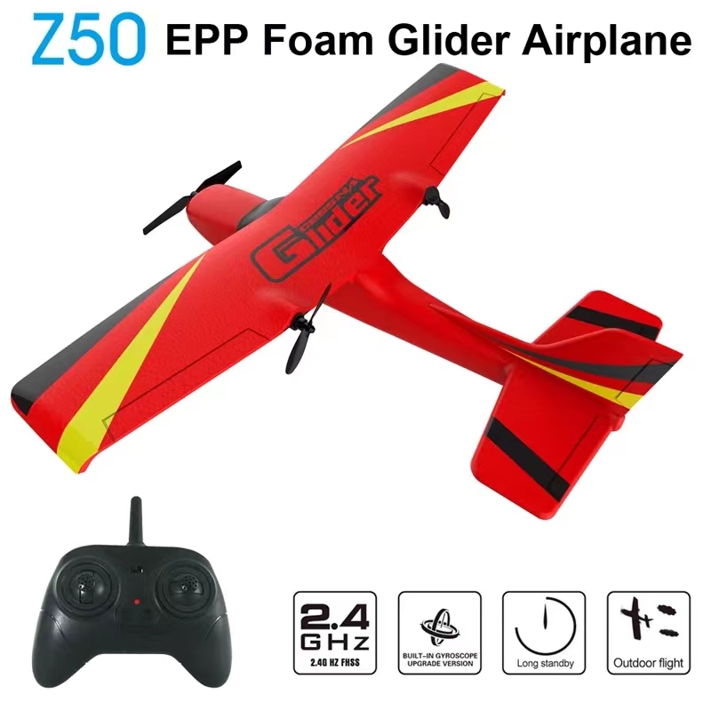 New Z50 RC Plane EPP Foam Glider Airplane Gyro 2.4G 2CH Remote Control Wingspan 25 minutes Flight Time RC Airplanes Toy
