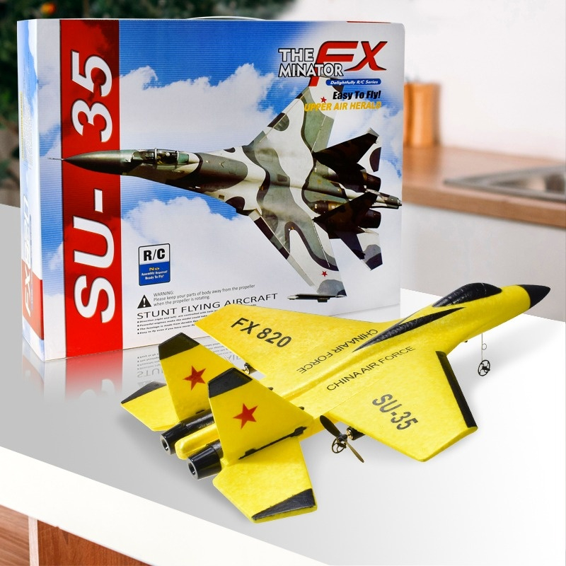 SU35 Glider RC Drone Colorful Hand Throwing Foam RC Airplanes Outdoor Electric Remote Control Plane for Boys Kids Toy Gift