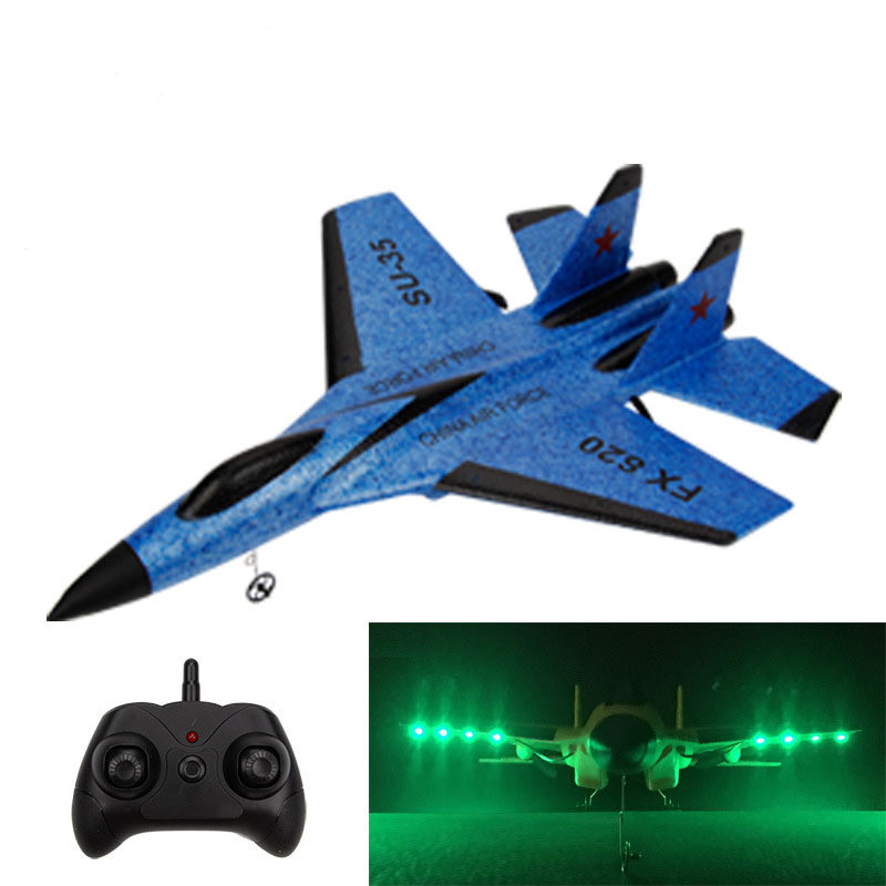 SU-35 RC Remote Control Airplane 2.4G Remote Control Fighter Hobby Plane Glider Airplane EPP Foam Toys RC Plane Kids Boys GiftType:white