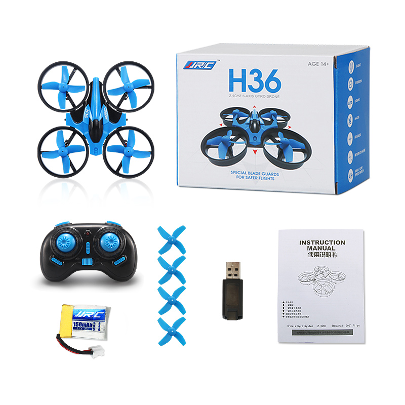 JJRC H36 Mini RC Drone 4CH 6-Axis Headless Mode Helicopter 360 Degree Flip Remote Control Quadcopter Toys with LED Lightsnull:China,Type:white