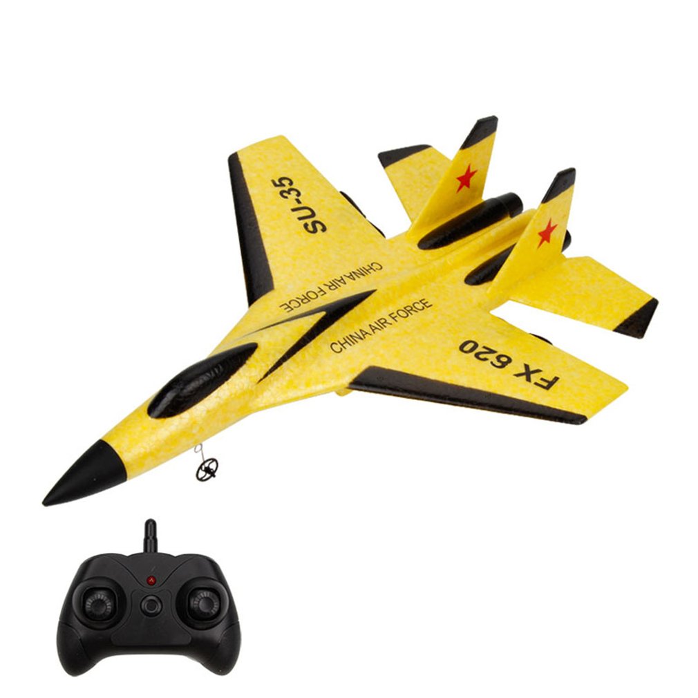 FX620 Glider RC Drone SU35 Fighter 2.4G Remote Control Aircraft Electric Aircraft Model Toy Fixed Wing Glider Model For Children