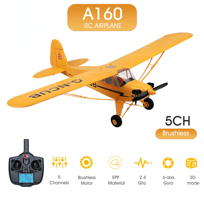 3D/6G XK A160 RC Airplane 650mm Wingspan 5 CHs Radio Remote Control Aircraft Brushless Motor Plane Wltoys Toys for Children Kids