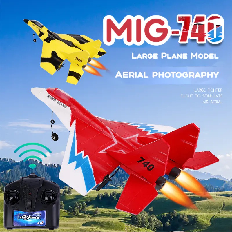 MIG740 2.4G Glider RC Drone 720P Aerial Photography Fixed Wing Airplane Hand Throwing Foam Dron Electric Remote Control Toy
