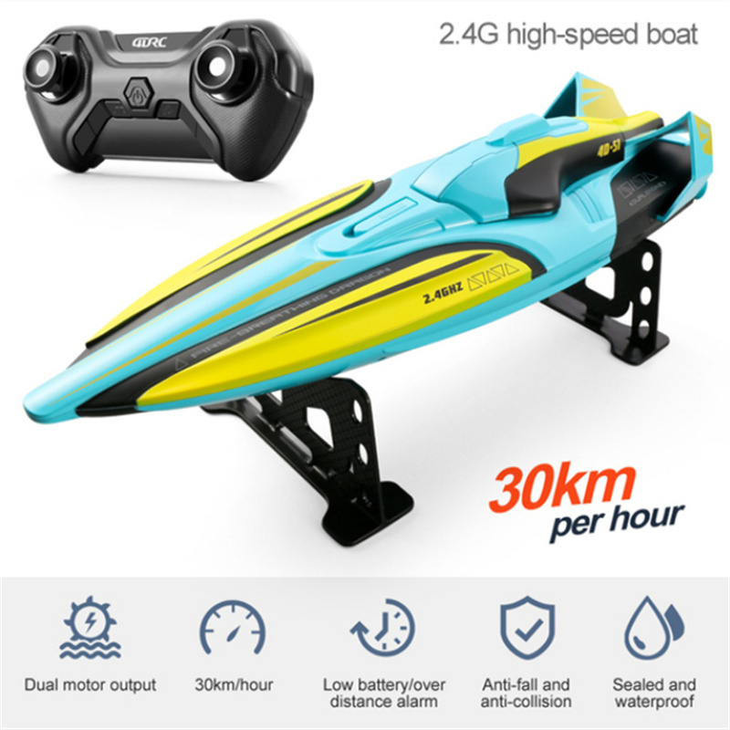 30 KM/H RC High Speed Racing Boat Speedboat Remote Control Ship Water Game Kids Toys Children GiftType:Black