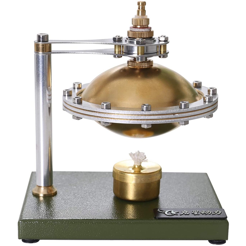 Hot Air Stirling Engine Motor Model DIY Unassembled Steam Flying Saucer Engine Science Experiment ToyType:Silver