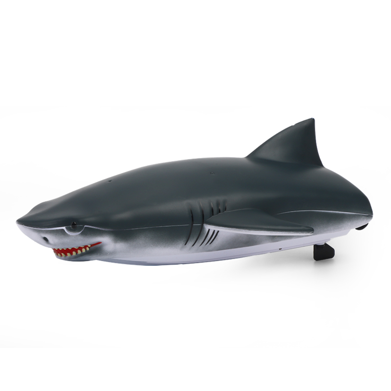 RC Boat Shark Remote Control Swim Underwater 2 In 1 boat 2.4G Vehicles Waterproof Spoof Pool Electric Racing Boats ToyType:white