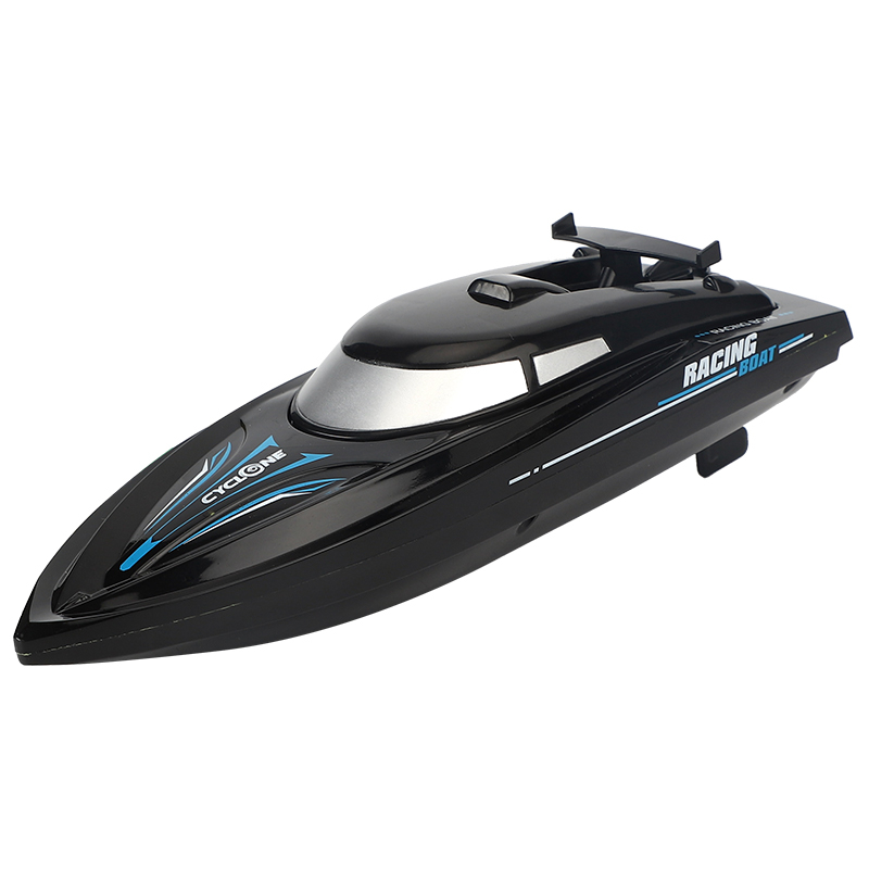 RC Boat 2.4 Ghz Remote Control Speedboat 15 km/h High Speed Racing Ship Water Game Rechargeable Batteries For Pools And LakesType:Black