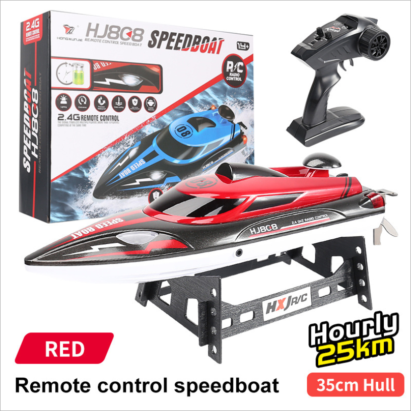 HJ808 RC Boat 2.4Ghz 25km/h High-Speed Remote Control Racing Ship Water Speed Boat Children Model ToyOrigin:China,Type:Red