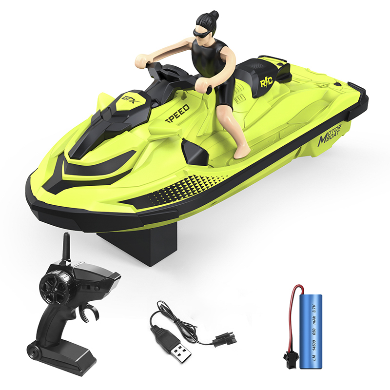 2.4G Remote Control Motorboat Wireless Remote Control Ship Low Speed Electric Yacht Model Gift For Kids