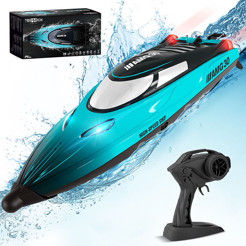 Sinovan Rc High Speed Racing Boat 2.4G Radio Electric Remote Control Speedboat Waterproof Rechargeable Model Boat Toys for Boy