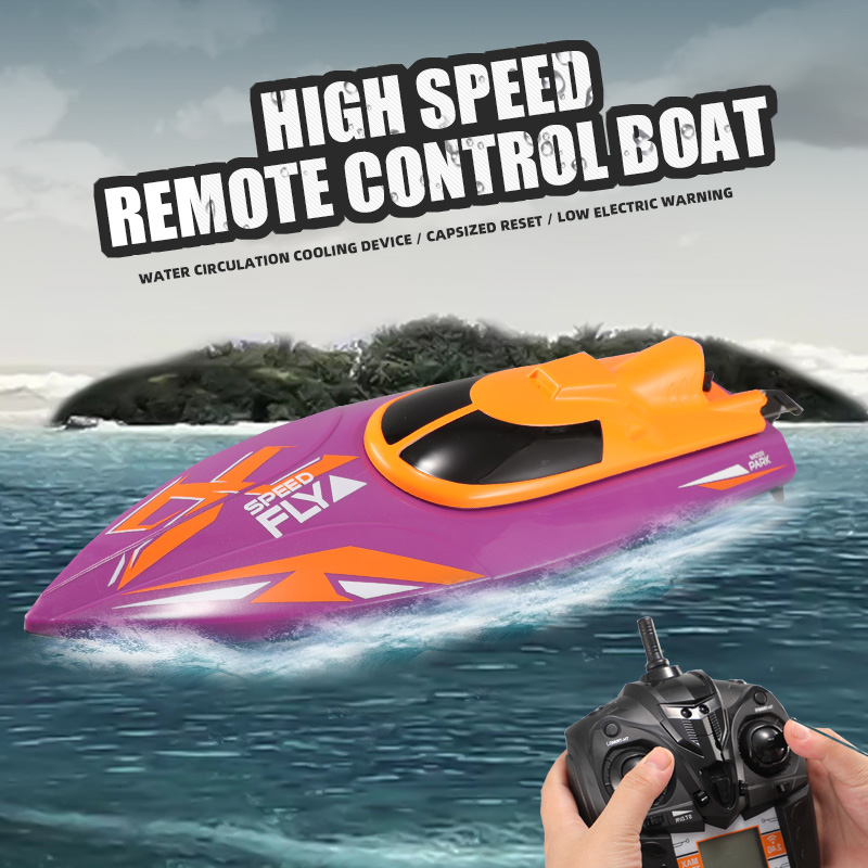 2.4G High-speed Speedboat Remote Control Boat Water Model Waterproof Children's Collision Resistant Electric Toy Boat Competitiv