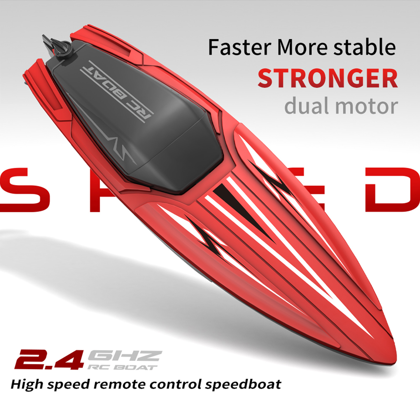 2.4G RC Boat Waterproof Rechargeable TY2 High Speed Racing Speedboat Model Electric Radio Control Outdoor Boat Toys for boys