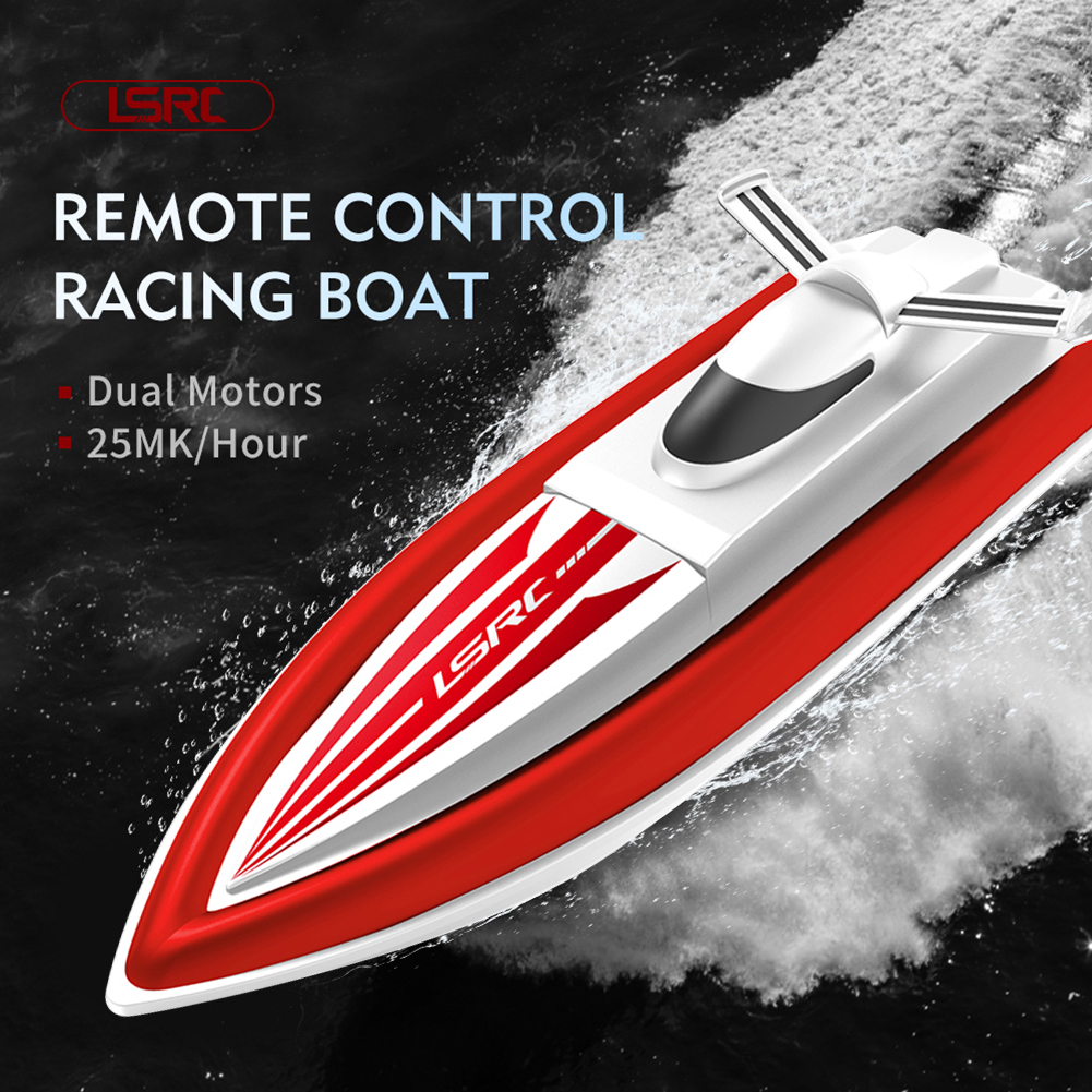 LSRC-B8 2.4GHz RC Boat High Speed Radio RC Racing Boat Waterproof Ship with Battery Remote Control Racing Ship Kids Toys Gift