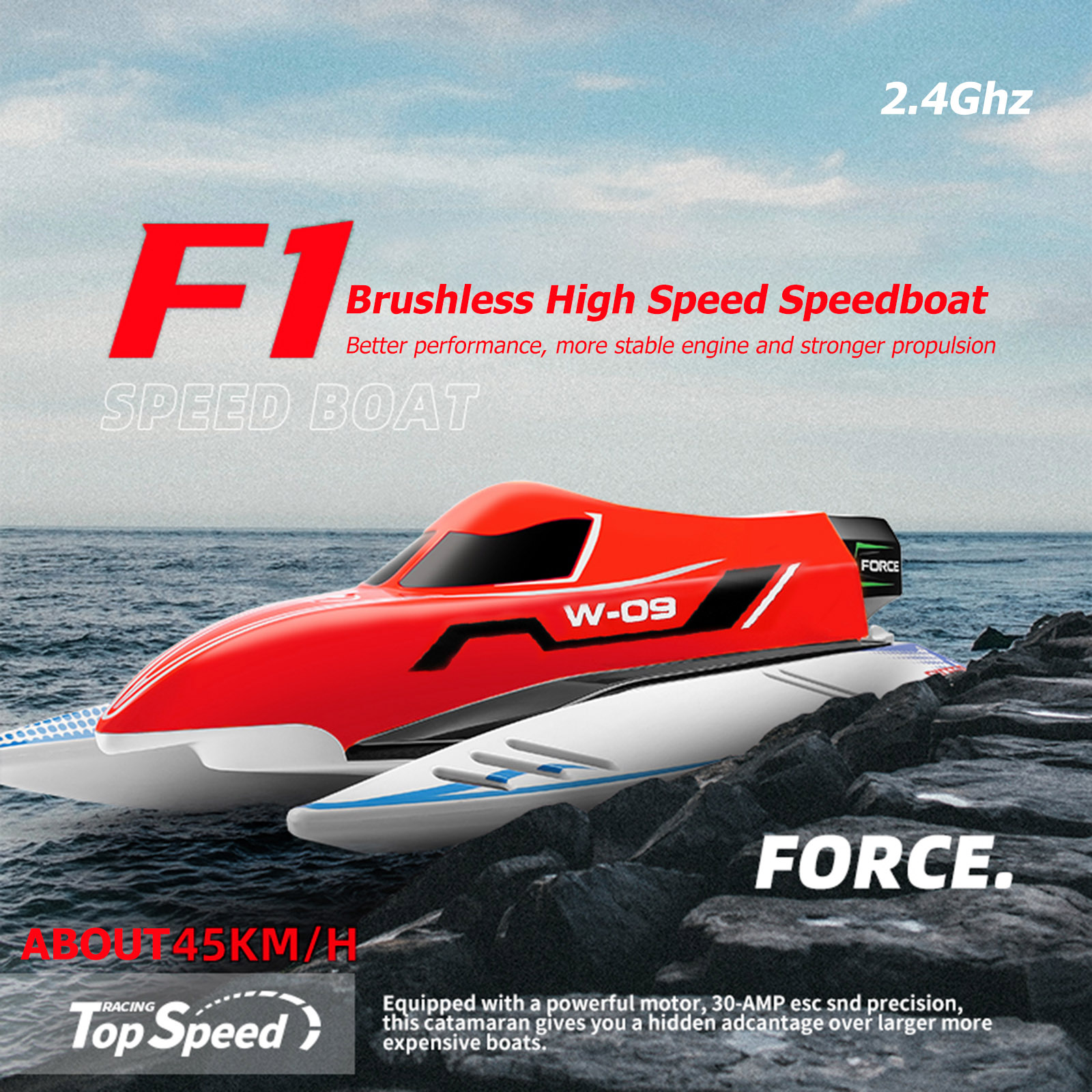 WLtoys WL915 WL 915-A RC Boat 2.4Ghz 2CH 45km/h Brushless High Speed Racing Boat Model Speedboat Kids Gifts RC Toys