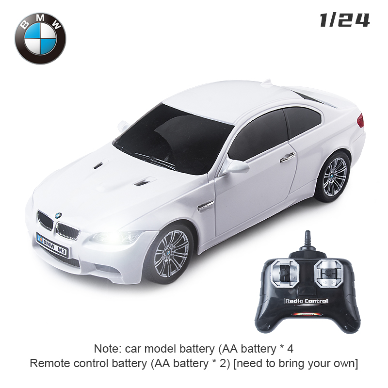 1:24 BMW M3 Channels RC Car with Led Light 2.4G Remote Control Drift Vehicle Racing Sports Car Model Toys Kids Collection GiftsType:Green