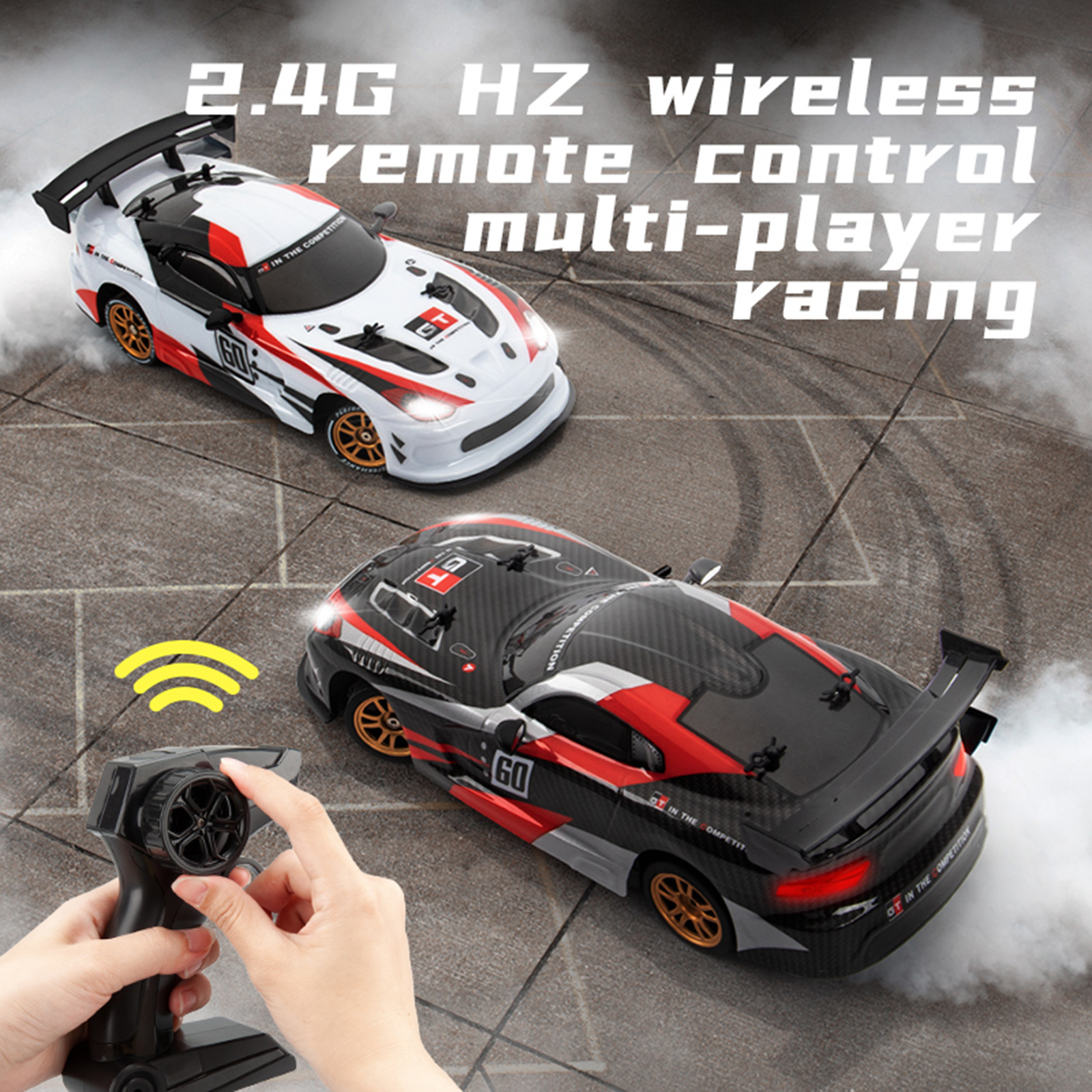 Q116 1/16 Electric 4WD Drift Car 2.4GHz Fast Stunt Drift RC Car, Overwhelming Appearance, Dynamic Body Lines for Children Boys