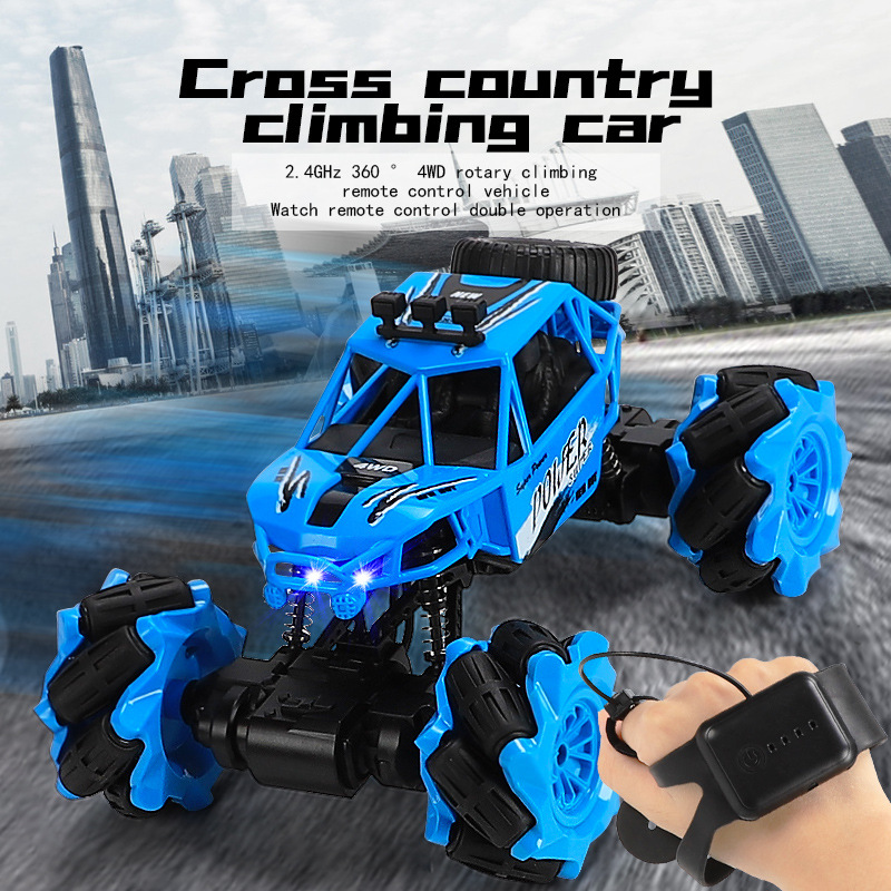 RC Stunt Car Toy, Watch Remote Control 360 Degree Rotation Gesture Sensor Climbing Off-road Vehicle