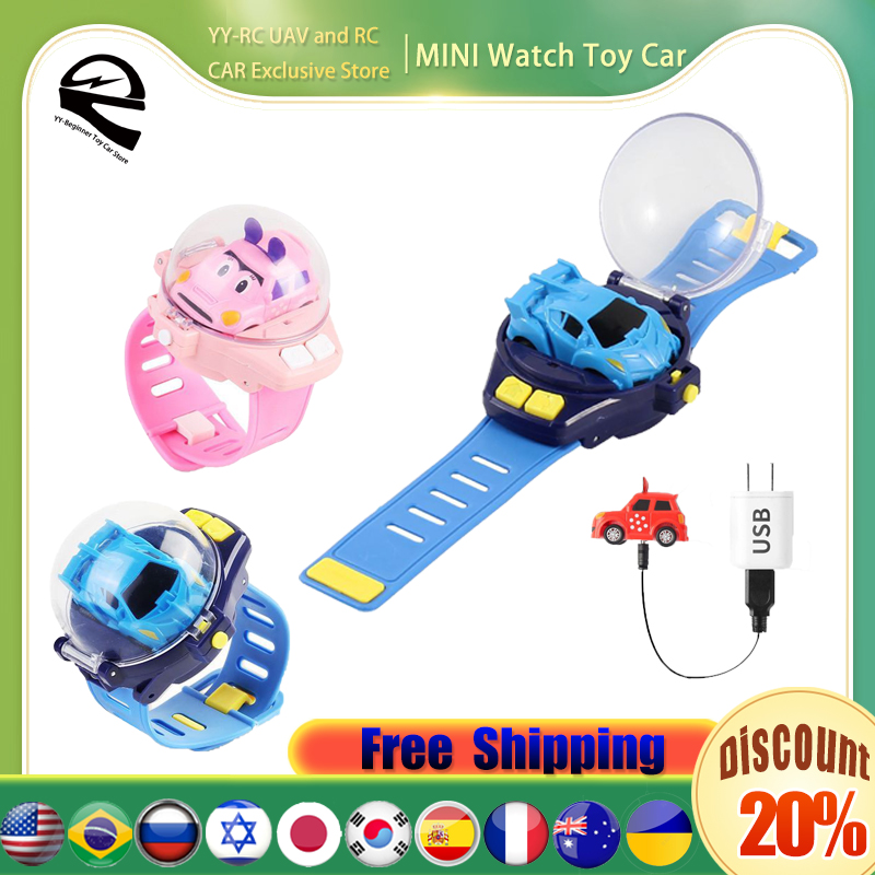 Mini Cartoon Cute Remote Control Watch Toy Car Infrared Sensing Carrinho Controle Remoto RC Wltoys Neuk Machine Juguetes Coche