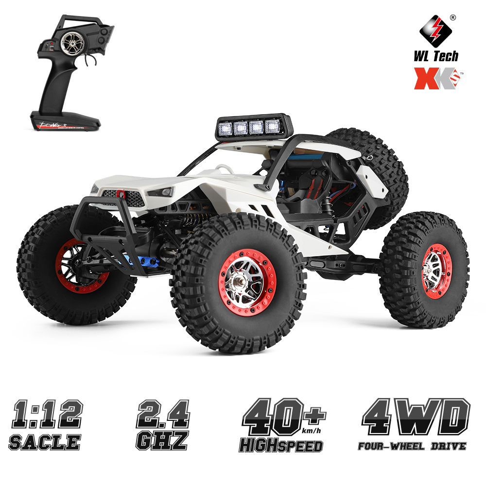 WLtoys XK 12429 1:12 RC Car Crawler 40km/h 4WD 2.4G Electric Car RC Off-Road Car with Head Lights Gift for Kids Adults Boys