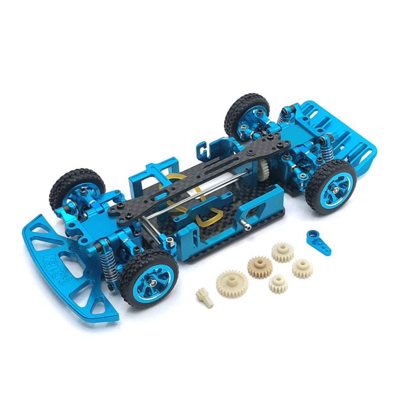 WLtoys 1/28 284131 K969 K979 K989 K999 RC Car, Metal Upgrade Parts to Assemble the Whole Car Frame, With Gear