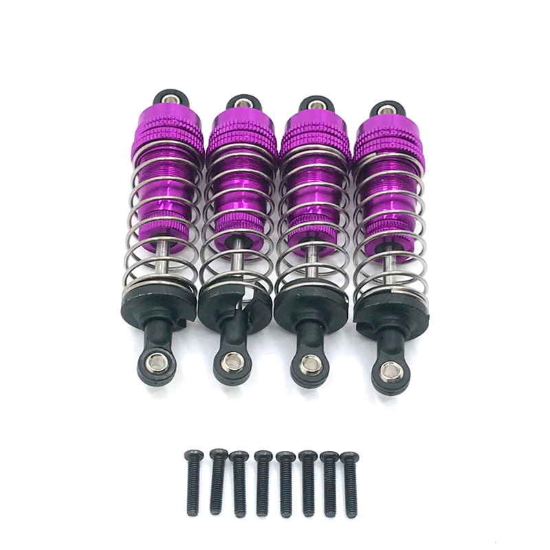 4PCs/1set Metal Front Rear Universal Shock Absorber for Wltoys 124019 124018 124017 124016 144002 144001 RC Car Upgrade Parts