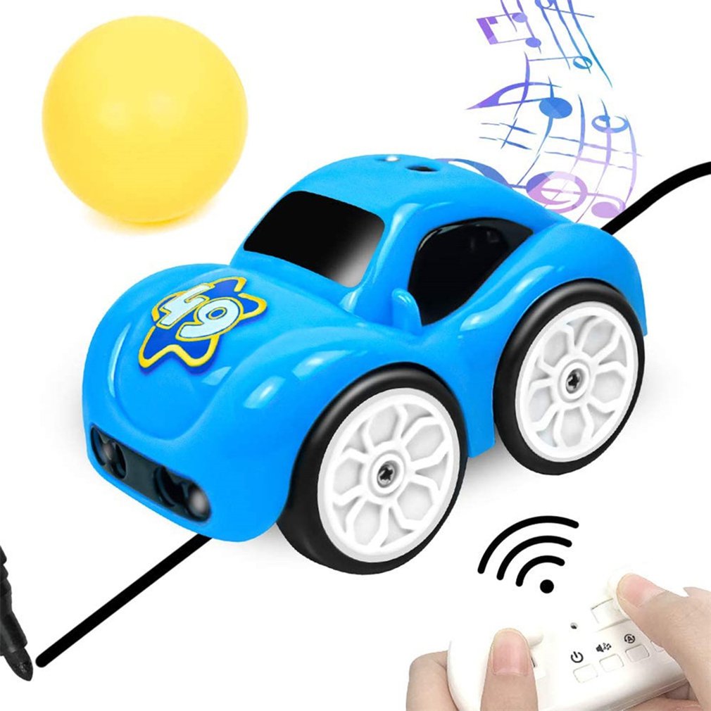 RC Intelligent Sensor Remote Control Cartoon Mini Car Radio Controlled Electric Cars Mode Smart Light Toys For Children