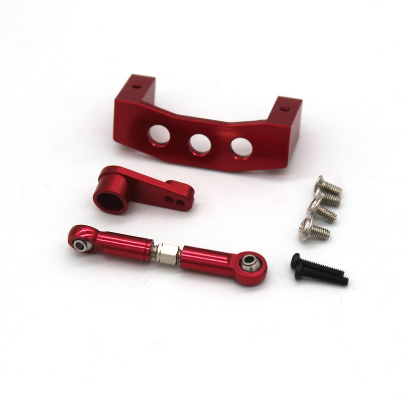 Wltoys 144001-02 124019 RC remote control car metal PO accessories, steering gear arm, three-piece tie rod set