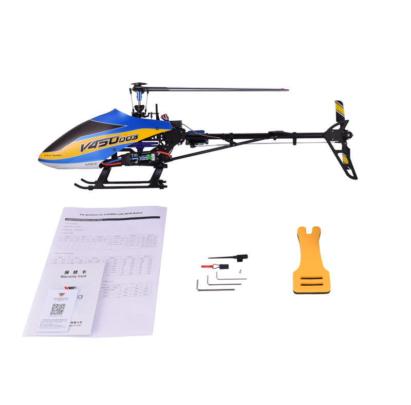 Walkera 450 New V450D03 6CH 3D Fly 6-Axis Stabilization System Single Blade Professional Remote Control Helicopter AircraftType:white