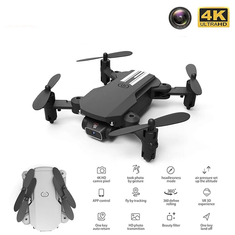 LS-Mini Drone With 4K Camera Wifi Fpv Quadcopter Toy Air Pressure Altitude Hold Foldable Remote Control Helicopter Chlid Gift