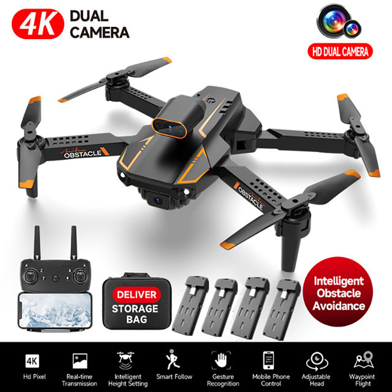 Professional Drone 4K S91 with Dual Camera Foldable Quadcopter with 360 Degree Obstacle Avoidance 5G WiFi Mini Drone RC Toy