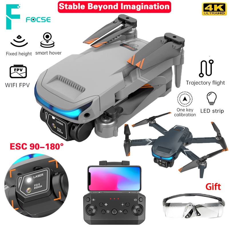 New Rc Drone 4K Dual Camera HD Wide Angle Camera Quadcopter Aerial Photography Dron Camera Real-time Transmission Helicopter Toy
