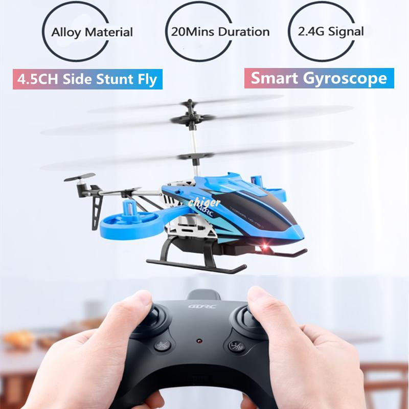 Silde Stunt RC Heilcopter 4.5CH 20Min Alloy Body 100M Intelligent Gyroscope Speed Switch Cool Lighting Remote Control helicopter