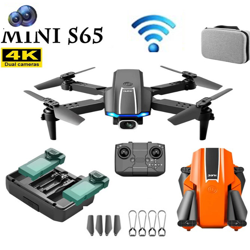 S65 RC Drone 4K HD WiFi Mini Aircraft Headless RC Quadcopter Mode 2.4GHz Foldable Helicopter Quadcopter Toys Gift For Kid Toys