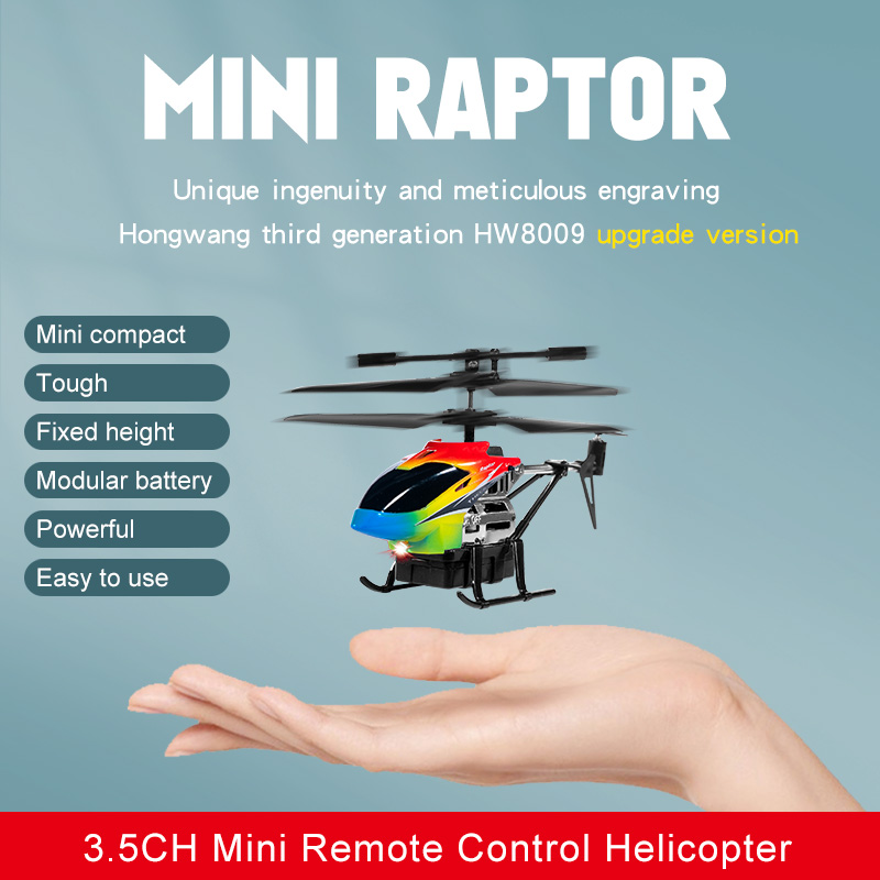 Mini RC Helicopter 2.4G Remote Control Aircraft 3.5CH with Led Light Auto Return Altitude Hold RC Plane Toys for Boys