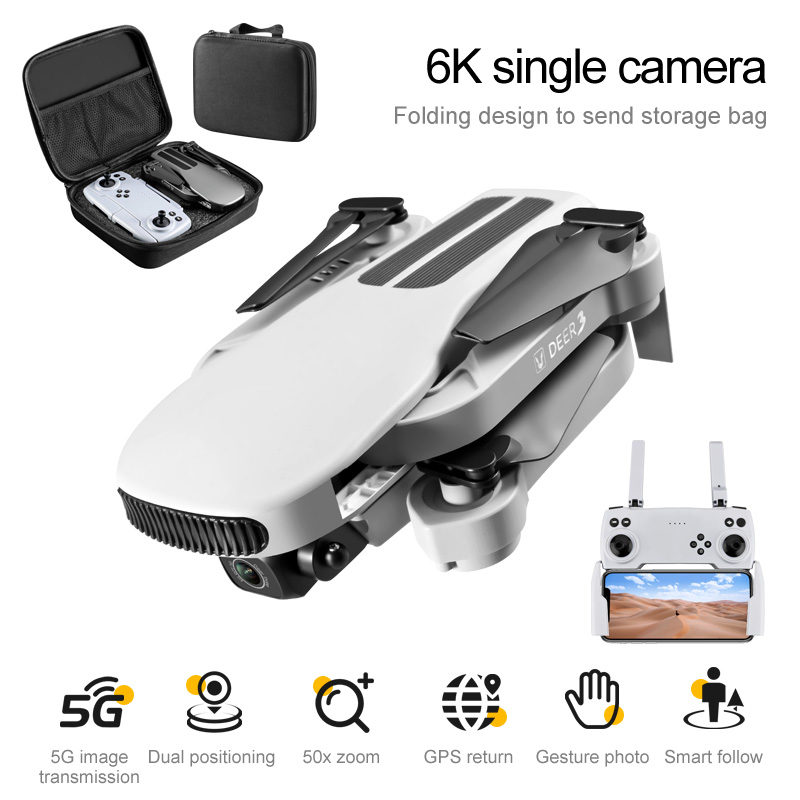 KBDFA LU3 GPS Drone with Camera 4K HD Professional 5G FPV  Foldable Quadcopter 8K HD Professional Drone Rc Helicopter Toys GiftType:Gray