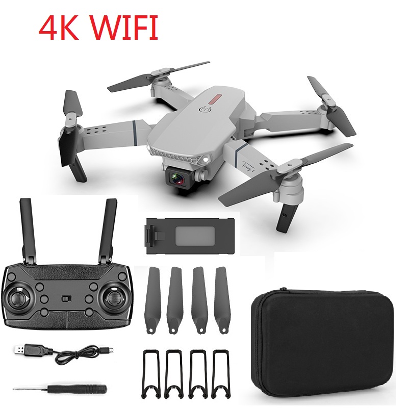 WYFA New Quadcopter Pro WIFI FPV 1080P Drone With Wide Angle HD 4K Camera Height Hold RC Foldable Quadcopter Drone Gift ToyType:Gray