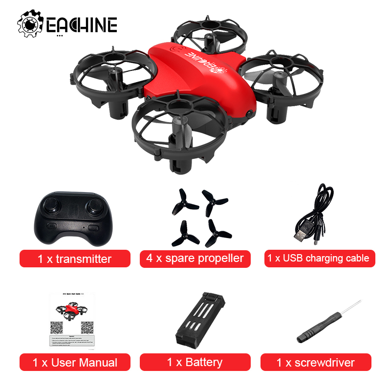 Eachine E008 Mini Drone 2.4G 4CH 6 Axis Headless Mode Infrared Obstacle Avoidance 360 degree roll RC Quadcopter RTF Dron ToysType:Gray