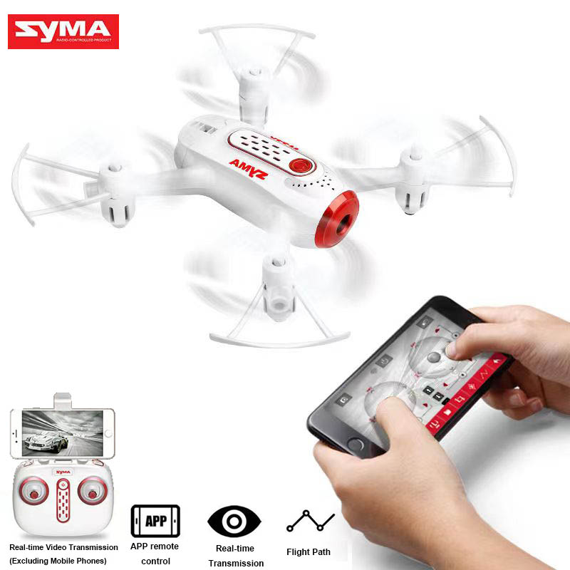 Original SYMA X22SW Mini Set Height RC Helicopter Quadcopter Drone FPV Wifi Real Time Transmission Headless Mode Hover Drones