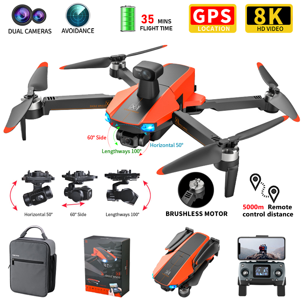 MS-712 Drone 8K Profesional Camera WIFI GPS EIS 3-axis Anti-Shake Gimbal FPV Brushless Motor Quadcopter RC Helicopter Dron Toys