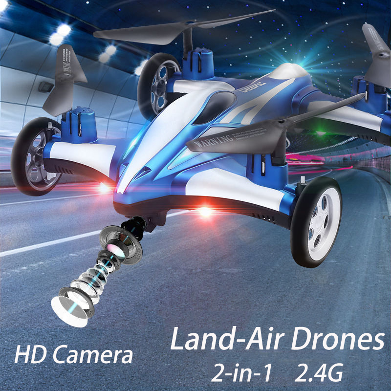 Land-Air Rc Drone 2.4G 2-in-1 Dual Mode Air Quadcopter HD Wide Angle Camera WiFi FPV Real-time Transmission Helicopter Toy